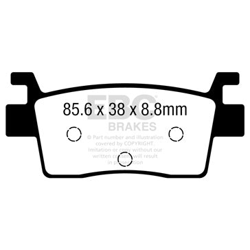 EBC “R“ Long Life Sintered Brake Pad Sintered metal - Rear left; Rear right