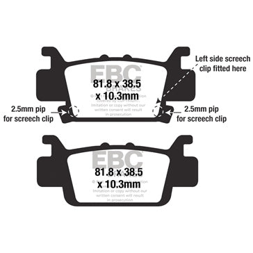 EBC SXR Brake Pad Sintered metal - Rear left