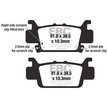 EBC SXR Brake Pad Sintered metal - Rear right