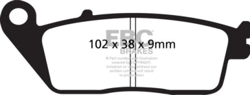 EBC V-Pad Brake Pad Organic - Front Right Front left Rear Outer