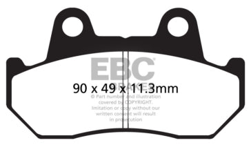 EBC V-Pad Brake Pad Organic - Front Right Front left Rear left