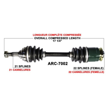 TrakMotive Complete Axle Fits Arctic cat