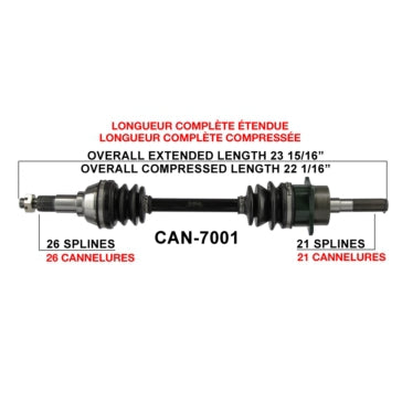 TrakMotive Complete Axle Fits Can-am