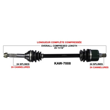 TrakMotive Complete Axle Fits Kawasaki