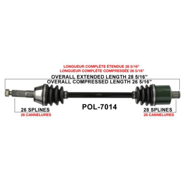 TrakMotive Complete Axle Fits Polaris