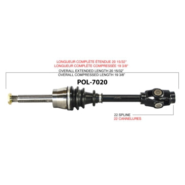 TrakMotive Complete Axle Fits Polaris