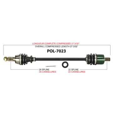 TrakMotive Complete Axle Fits Polaris