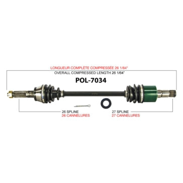 TrakMotive Complete Axle Fits Polaris