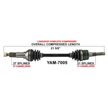 TrakMotive Complete Axle Fits Yamaha