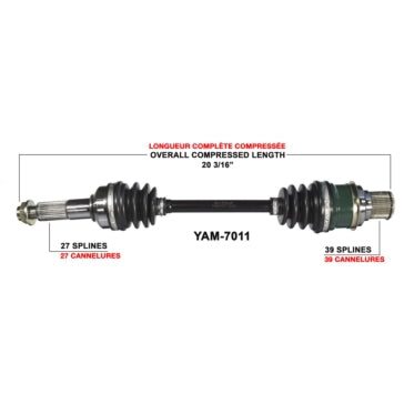 TrakMotive Complete Axle Fits Yamaha