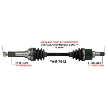 TrakMotive Complete Axle Fits Yamaha