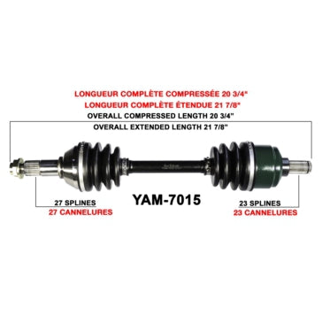 TrakMotive Complete Axle Fits Yamaha