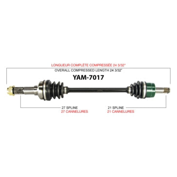 TrakMotive Complete Axle Fits Yamaha