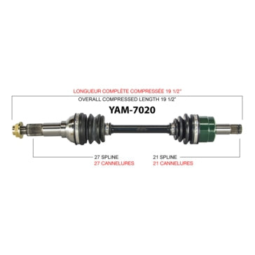 TrakMotive Complete Axle Fits Yamaha