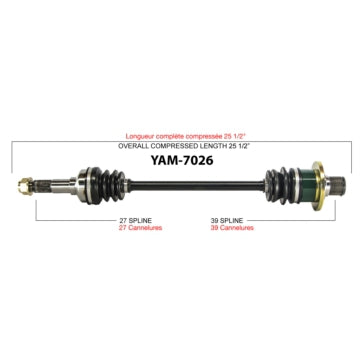 TrakMotive Complete Axle Fits Yamaha