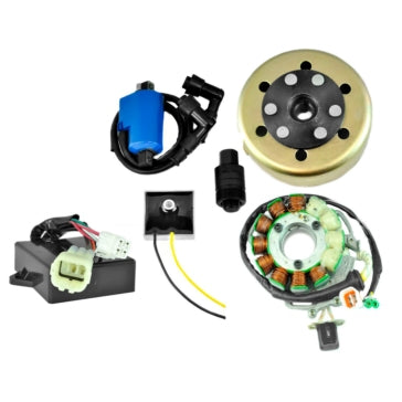 Kimpex HD Stator 200 W; CDI Box; Regulator; External Ignition Coil; Flywheel; Puller Fits Yamaha