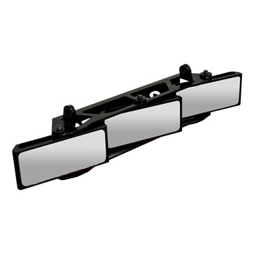 Super ATV 3 Panel Rear View Mirror 1.75 inch Clamp-On