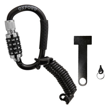 Oxford Products LidLock Combination Carabiner Helmet Lock