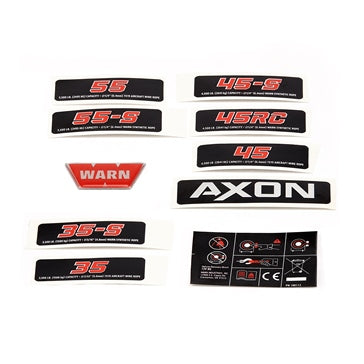 Warn Axon Winch Label