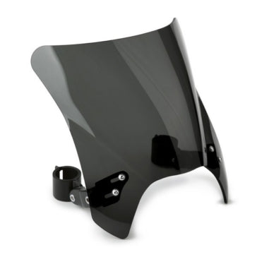 National Cycle Mohawk Windshield with Black mounting Fits BMW; Fits Honda; Fits Kawasaki; Fits Suzuki; Fits Yamaha; Fits Harley-Davidson; Fits Triumph; Fits Hyosung