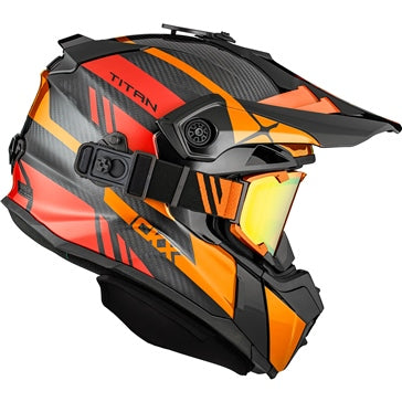 CKX Titan Original Carbon Helmet - Trail and Backcountry Trak - Included 210° Goggles