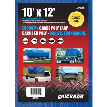 ERICKSON Universal Tarpaulins 10' x 12'