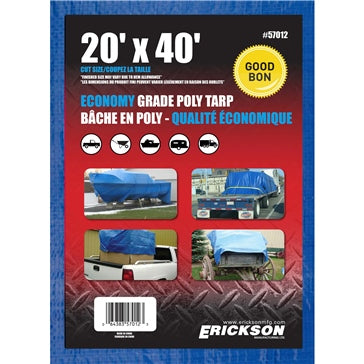 ERICKSON Universal Tarpaulins 20' x 40'