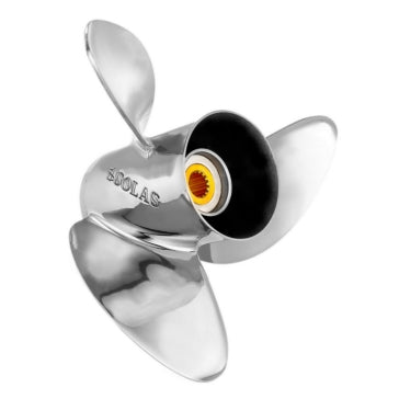 Solas HR titan 3 Propeller Fits Johnson/Evinrude; Fits Suzuki - Stainless steel