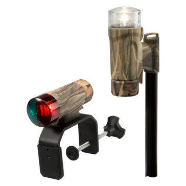 Attwood Portable Navigation Light Kit Clamp-on; Threaded pole Navigation light - Camo