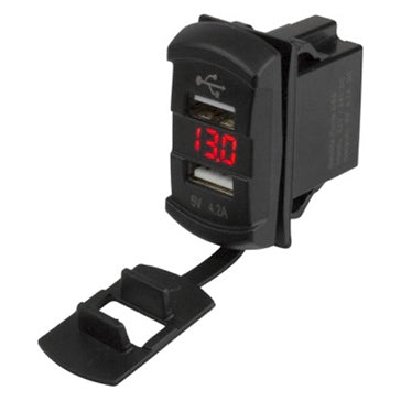 Sea Dog Double USB Voltmeter