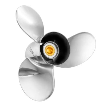 Solas Titan Propeller Fits Mercury; Fits Honda - Stainless steel